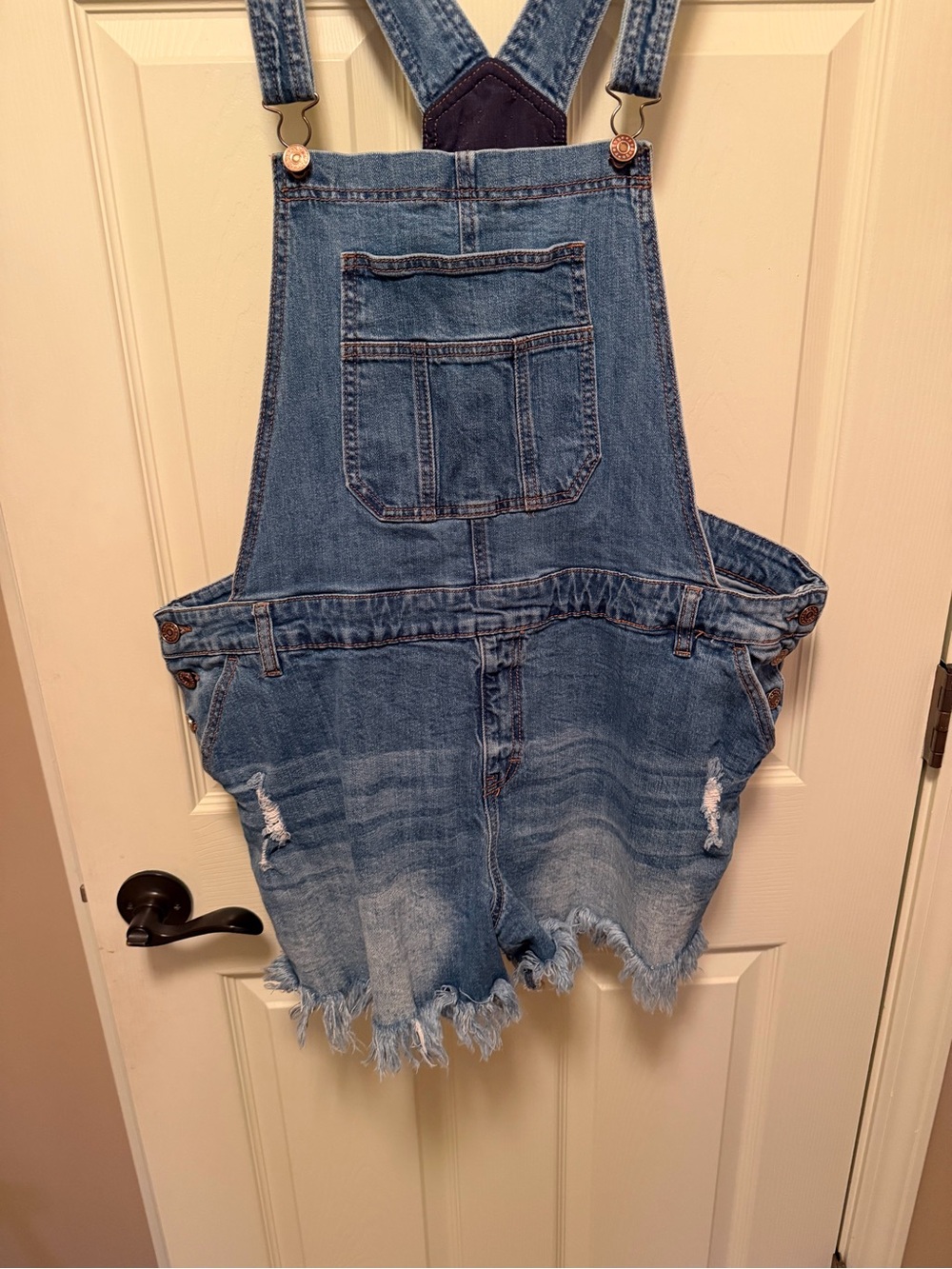 refuge Light Blue Denim Shortalls